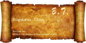 Bogdanu Tina névjegykártya